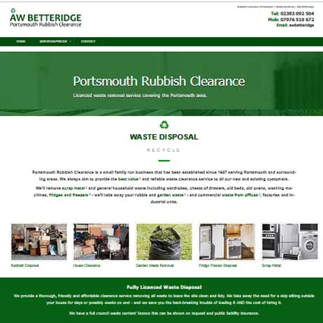 Web design for a Portsmouth client Web design Portsmouth Gethyn Jones with an example